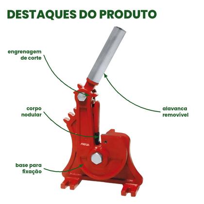 Imagem de Tesoura de Cortar Ferro Vergalhão 1/2 NR0 Metalcava - Máquina Cortar Aço