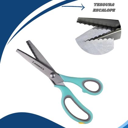 Imagem de Tesoura Escalope Profissional P/ Artesanato Tecido
