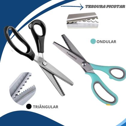 Imagem de Tesoura Escalope Profissional P/ Artesanato Tecido