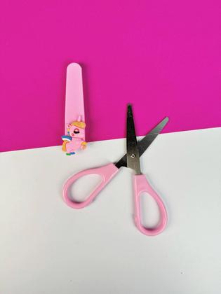 Imagem de Tesoura Escolar C/Capa Protetora Unicórnio MD-2127