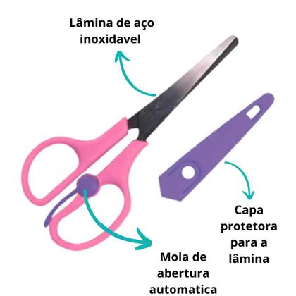 Imagem de Tesoura escolar cis ks-220 13,5cm c/capa protetora