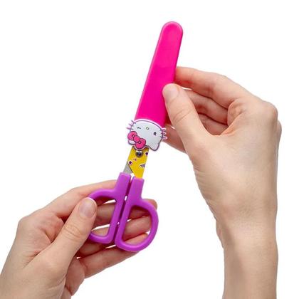 Imagem de Tesoura Escolar Com Capa Protetora Hello Kitty - Leo&Leo