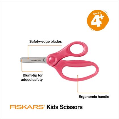 Imagem de Tesoura Fiskars Blunt-Tip para crianças de 4 a 7 anos rosa