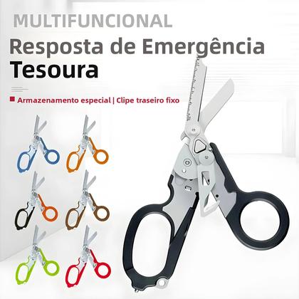 Imagem de Tesoura Multifuncional Raptor de Emergência com Coldre - Compatível com Disjuntor