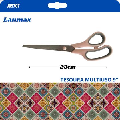 Imagem de Tesoura Multiuso 9 Polegadas Corte Reto Profissional Lanmax