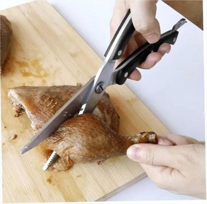 Imagem de Tesoura Para Frango Cortar Aves Carnes Assados Premium