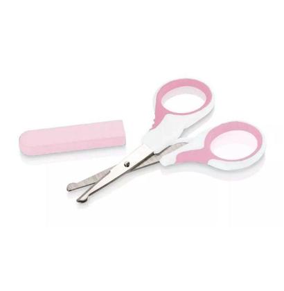 Imagem de Tesoura Pontas Arredondadas P/ Unha Do Bebê Rosa 5238 Buba