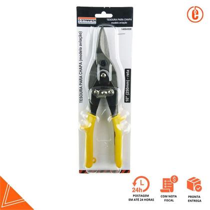 Imagem de Tesoura Tipo Aviação para Chapa 10" Corte Reto Starfer
