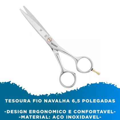 Imagem de Tesoura Tondeo Profissional Fio Navalha 6,5 Polegadas