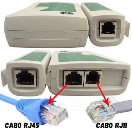 Imagem de Testador Cabo Rede + Alicate De Crimpar Rj45 Cabo de Rede Crimpagem Profissional 