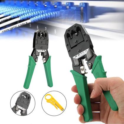 Imagem de Testador Cabo Rede + Alicate De Crimpar Rj45 Cabo de Rede Crimpagem Profissional 