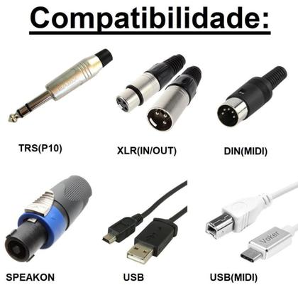 Imagem de Testador Cabos 8 Tipos de Conexões XLR P10 RCA USB DIN Waldman CT-8.1 USB - Waldman