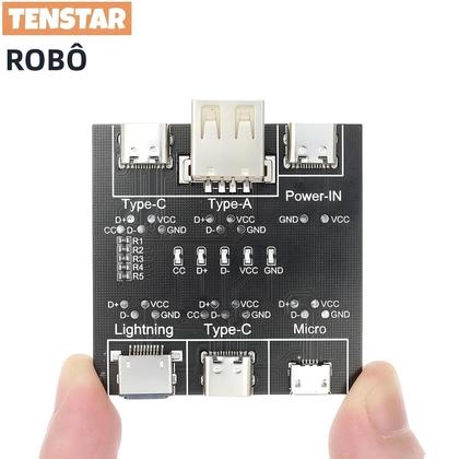 Imagem de Testador De Cabo Tipo-C Micro USB C DT3 Placa De Detecção De Cabo De Dados Para iOS Android