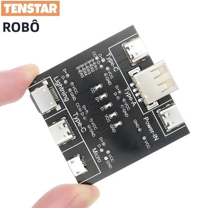 Imagem de Testador De Cabo Tipo-C Micro USB C DT3 Placa De Detecção De Cabo De Dados Para iOS Android