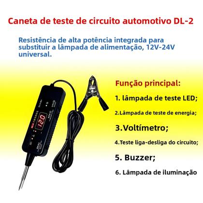 Imagem de Testador De Circuito Automotivo DC 0-36V Com Luz LED, Sensor De Pulso, Ferramenta De Diagnóstico