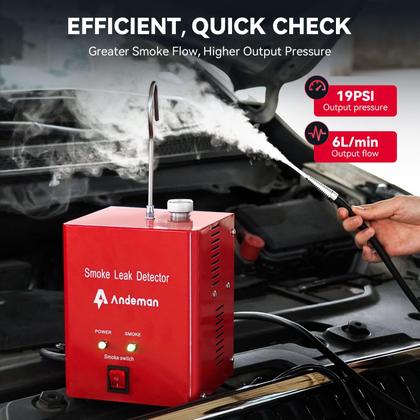Imagem de Testador de detector de vazamento de máquina de fumaça automotiva Andeman 12V