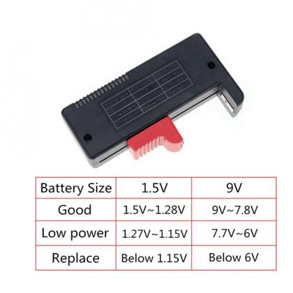Imagem de Testador Digital Portátil de Pilhas 1.5V e Baterias 9v Normal ou Recarregável BT168D