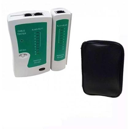 Imagem de Testador para Cabo de Rede + Alicate de Crimpar RJ45 Rj11 + Alicate Decapador de inserçao de cabos