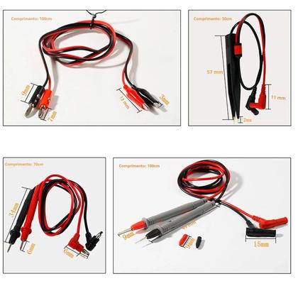 Imagem de Teste de Multímetro com Cabo Universal e Garras de Jacaré