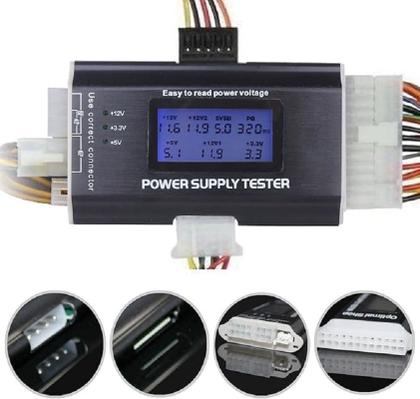 Imagem de Teste Fonte Lcd Atx Btx Itx Hdd Sata Power Supply Testador