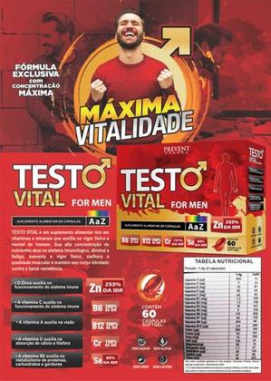 Imagem de Testo Vital For Men E Zinco A a Z 60 Cáps SoftGel Prevent Pharma