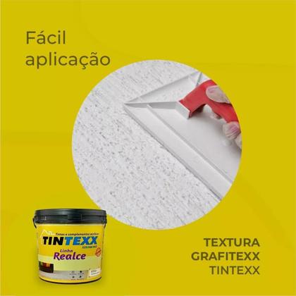 Imagem de Textura Grafiato Revestimento Acrílico Riscado 25kg Branca Colortexx