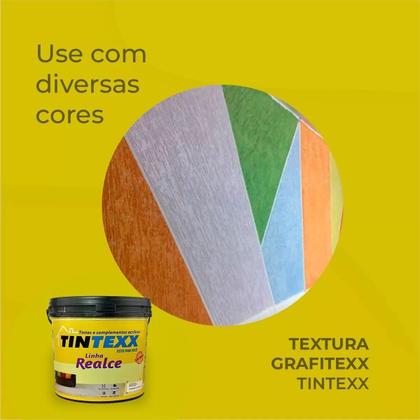Imagem de Textura Grafiato Revestimento Acrílico Riscado 25kg Branca Colortexx
