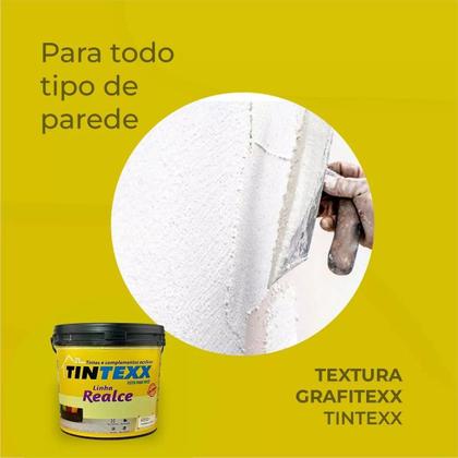 Imagem de Textura Grafiato Revestimento Acrílico Riscado 25kg Branca Colortexx