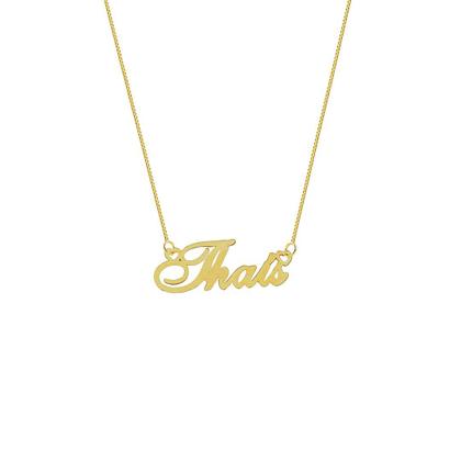 Imagem de Thaís colar de nome folheado a ouro