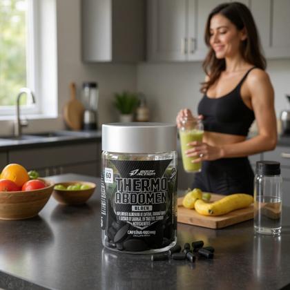 Imagem de Thermo Abdomen Black 210mg Cafeína 60 tabletes Bodyaction -Action