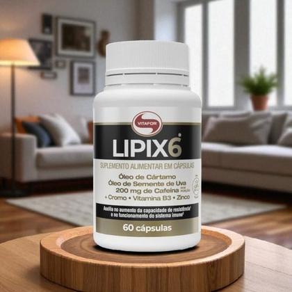 Imagem de Thermogenico Lipix6 60 Caps Vitafor 200mg De Cafeina