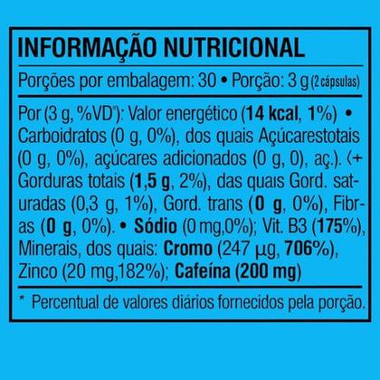 Imagem de Thermogenico Lipix6 60 Caps Vitafor 200mg De Cafeina