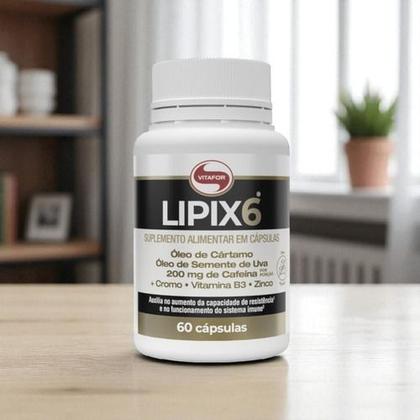 Imagem de Thermogenico Lipix6 60 Caps Vitafor 200mg De Cafeina
