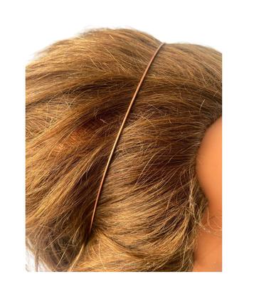 Imagem de Tiara Arco Metal Acessório de cabelo Bronze Liso 14cm