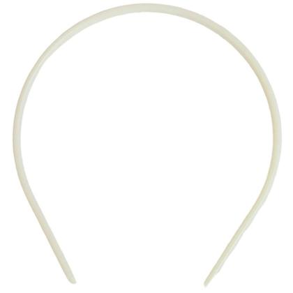 Imagem de Tiara Arquinho Branco Liso Para Artesanatos 10mm Cabelo Com 50 Peças