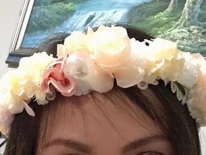 Imagem de Tiara Arranjo Coroa Guirlanda Floral Noiva Dama Daminha Boho