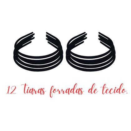 Imagem de tiara de cabelo forrada de tecido 5mm extra fina confortavel