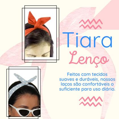 Imagem de Tiara Faixa Lenço Cabelo Arame Bola Retrô Anos 60