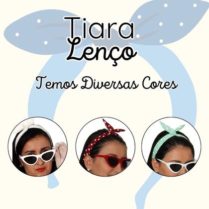 Imagem de Tiara Faixa Lenço Cabelo Arame Bola Retrô Anos 60