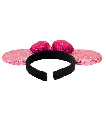 Imagem de Tiara Laço Roxo Orelhas Rosa Minnie Lantejoulas