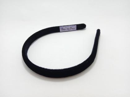 Imagem de Tiara Lisa Fina_10mm de Veludo Cor Preta Bem Me Quer