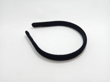 Imagem de Tiara Lisa Fina_10mm de Veludo Cor Preta Bem Me Quer