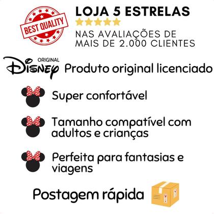 Imagem de Tiara Minnie Rosa Orelinha Brilhante Arquinho Coroa Arco Diadema Laço Festa Viagem Disney Original