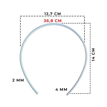 Imagem de Tiara Prende Cabelo Simples Branca 2mm Personalizar 10 Peças