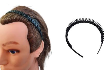 Tiara preta para cabelos com dentinho resistente- Kit 10un - Lynx