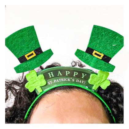 Imagem de Tiara St Patrick Verde Happy St Patricks Day