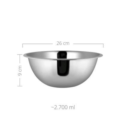 Imagem de Tigela Bowl 26 Cm Em Aço Inox Yazi Prata Cozinha Completa Funcional