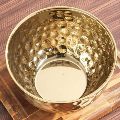 Imagem de Tigela Bowl Inox Cumbuca Saladeira Fruteira Mesa Posta Buffet Sala de Jantar Versatil Refeiçao Cozinha Multiuso