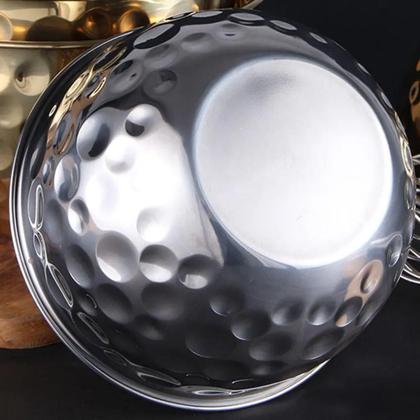 Imagem de Tigela Bowl Inox Cumbuca Saladeira Fruteira Mesa Posta Sala de Jantar Buffet Refeiçao Cozinha Multiuso Versatil