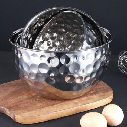 Imagem de Tigela Bowl Inox Cumbuca Saladeira Fruteira Mesa Posta Sala de Jantar Buffet Refeiçao Cozinha Multiuso Versatil
